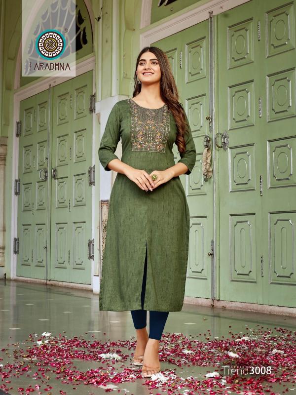 Aradhna Fashion Trend Vol 3 Designer Embroidery Kurti Collection